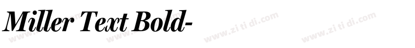 Miller Text Bold字体转换